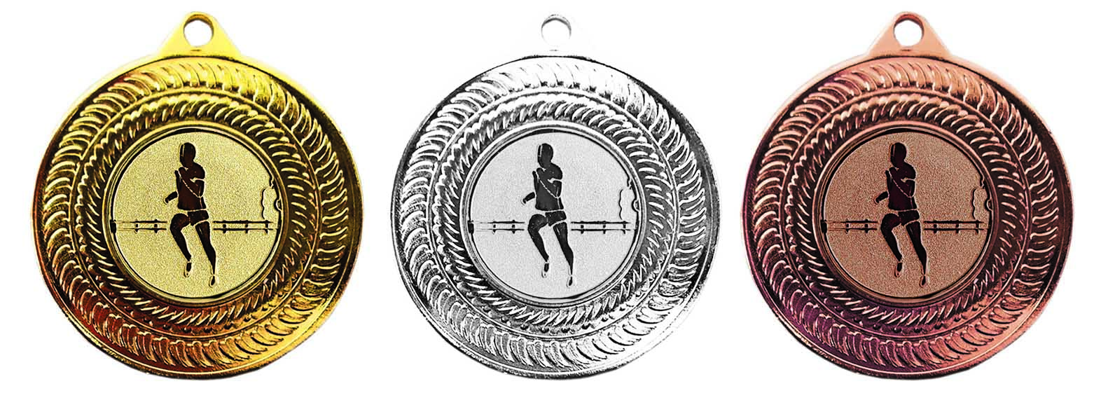 M012 Medaille goud-zilver-brons Ø 50 mm compleet